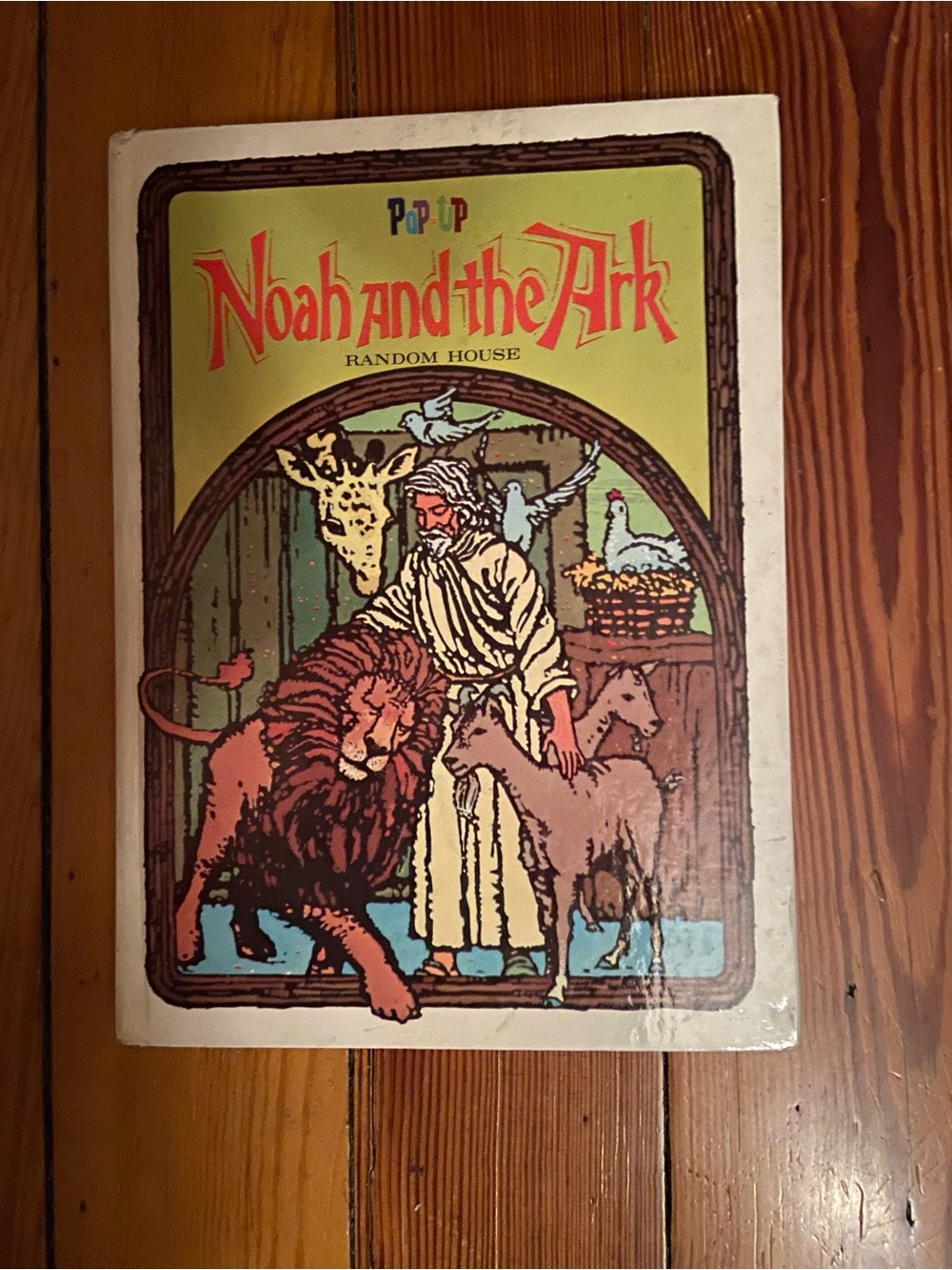 Vintage 60s 1960s 70s 1970s Pop-Up book pop Noah Noah’s Ark lion giraffe dove